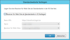 German Storefront Dialog