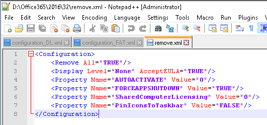 Silent uninstall Office 365