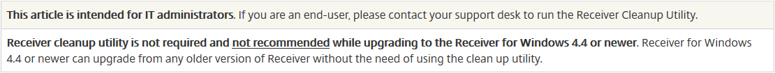 ICYMI: A few notes about the Citrix Receiver Clean-Up Utility