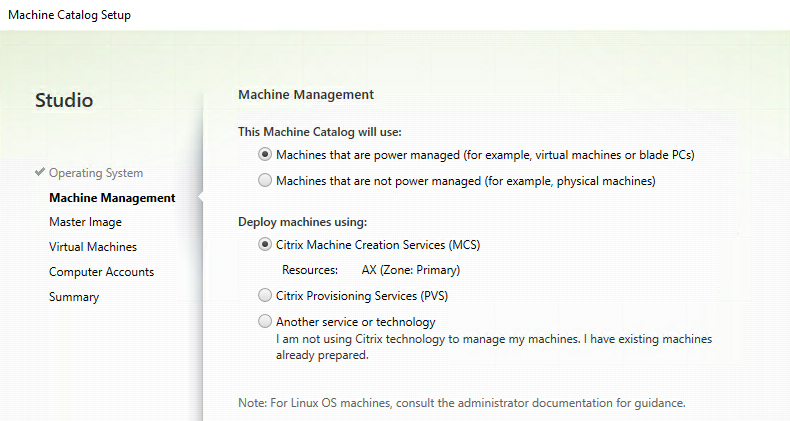 My first time: Citrix Machine Creation Services (MCS)