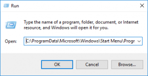RUN public start menu