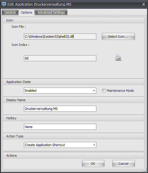 WEM Application Options