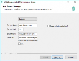 Mail Server Settings