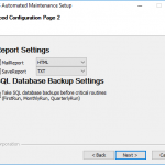 Mail Report Settings