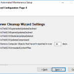 Server Cleanup Wizard Settings