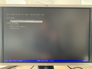 Boot selection menu
