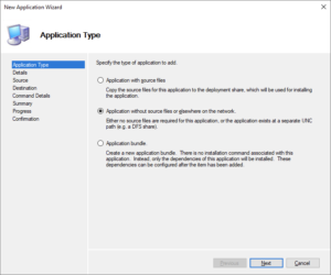 New Application Wizard